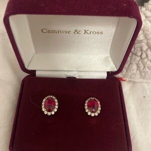 Camrose & Kross Jacqueline Kennedy Ruby Earrings